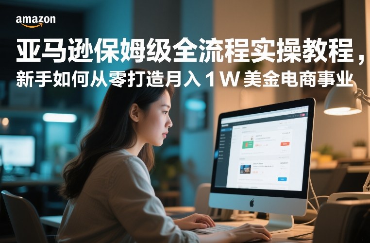 亚马逊保姆级全流程实操教程,新手如何从零打造月入1W美金电商事业-九九网创