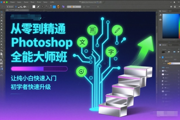 从零到精通Photoshop全能大师班，让纯小白快速入门，初学者快速升级-九九网创