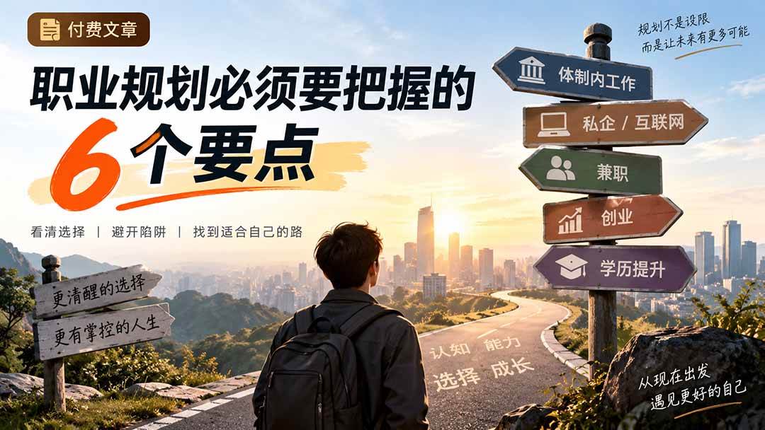 （20422期）付费文章：职业规划必须要把握的6个要点-九九网创
