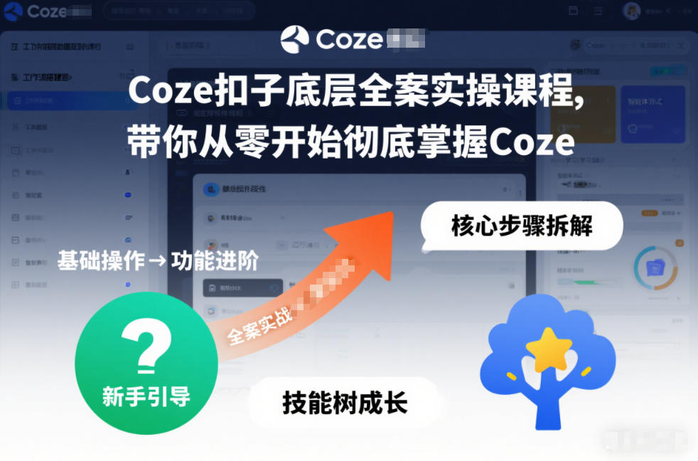 Coze扣子底层全案实操课程,带你从零开始彻底掌握Coze(更新7月) Coze扣子底层全案实操课程,带你从零开始彻底掌握Coze(更新7月)