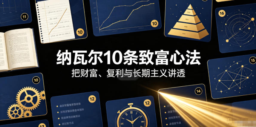 付费文章：纳瓦尔10条致富心法-九九网创
