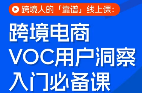 跨境电商VOC用户洞察入门必备课 跨境电商VOC用户洞察入门必备课