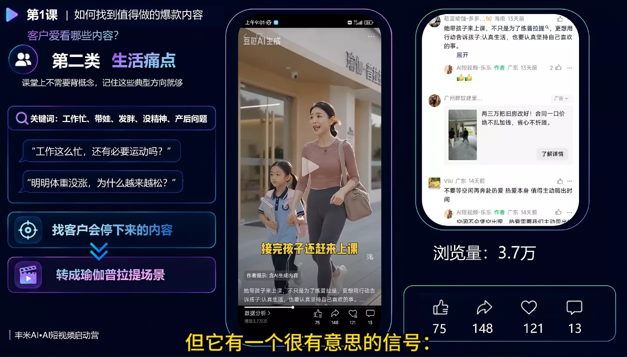 丰米AI·AI短视频启动营-九九网创