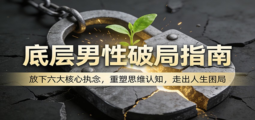 底层男性破局指南：放下六大核心执念，重塑思维认知，走出人生困局-九九网创