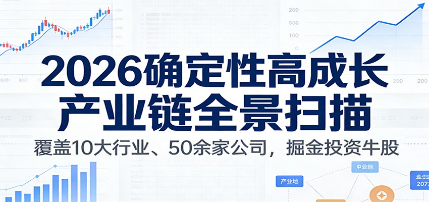 付费文章：2026确定性高成长产业链全景扫描：覆盖10大行业、50余家公司，掘金投资牛股-九九网创