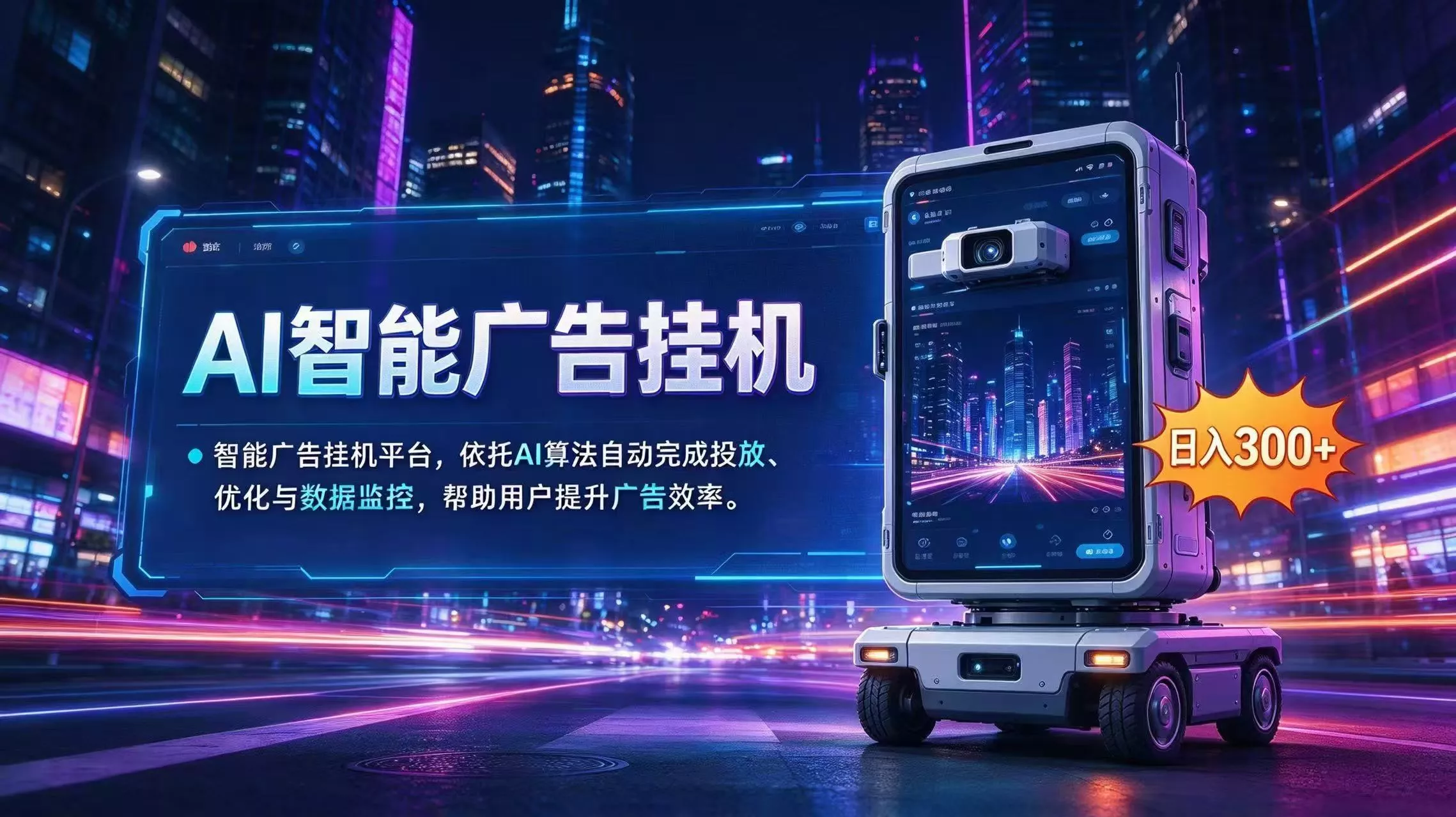 AI 智能广告挂机｜AI 自动运行，轻松托管广告任务-九九网创