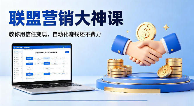 联盟营销大神课，教你用信任变现，自动化賺钱还不费力【原创双语字幕】-九九网创