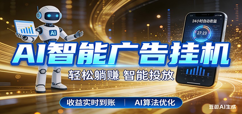 智能广告挂机新时代，利用碎片化时间实现稳定被动收益，AI帮你持续盈利-九九网创