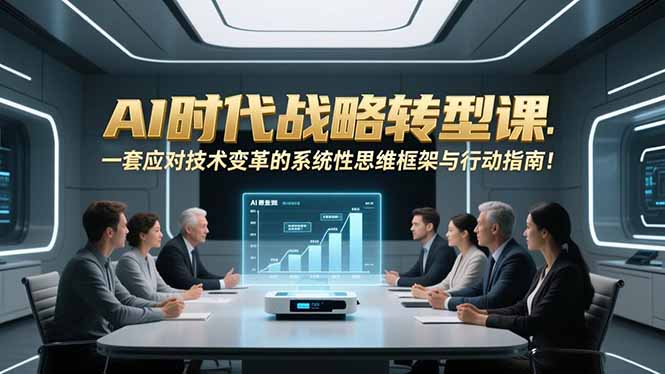 AI时代战略转型课：一套应对技术变革的系统性思维框架与行动指南！-九九网创