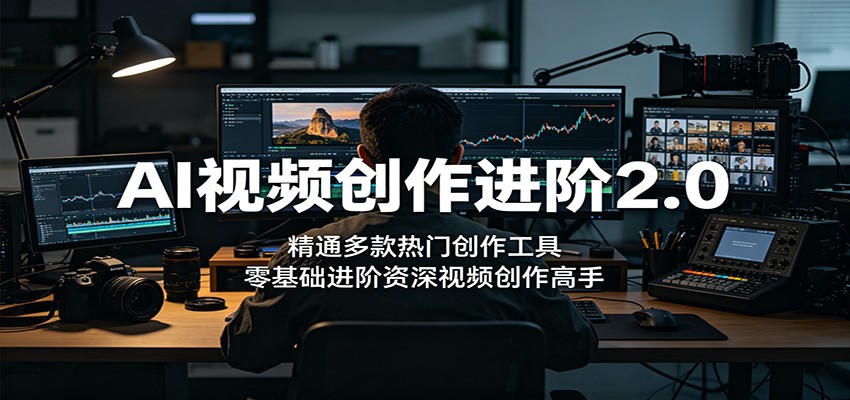 AI视频创作进阶2.0：精通多款热门创作工具，零基础进阶资深视频创作高手-九九网创