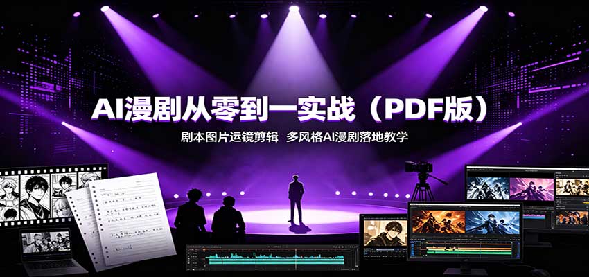 AI漫剧从零到一实战（PDF版）：剧本图片运镜剪辑，多风格AI漫剧落地教学-九九网创