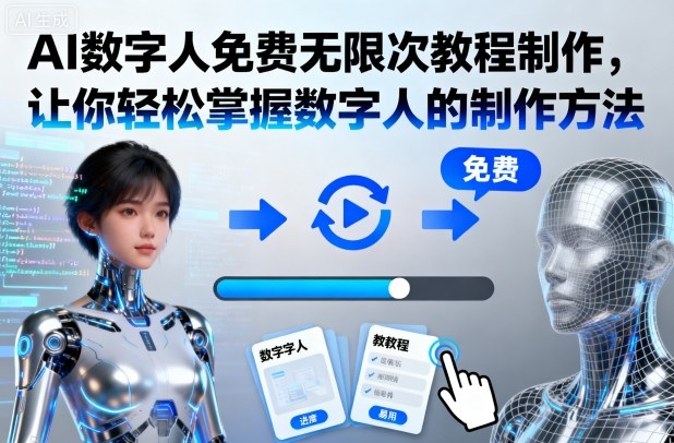 AI数字人免费无限次教程制作，让你轻松掌握数字人的制作方法-九九网创