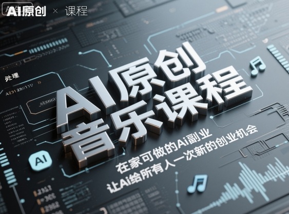 AI原创音乐课程，在家可做的Ai副业，让Ai给所有人一次新的创业机会-九九网创