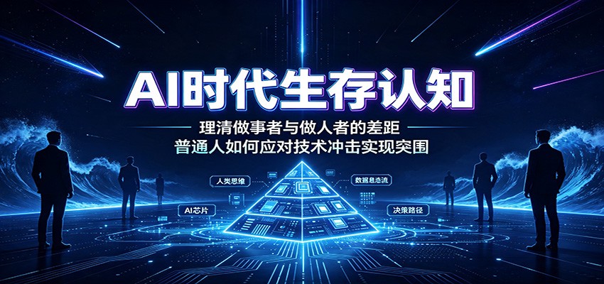 AI时代生存认知：理清做事者与做人者的差距，普通人如何应对技术冲击实现突围-九九网创