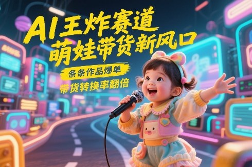 AI王炸赛道，萌娃带货新风口，条条作品爆单，带货转换率翻倍，核心逻辑拆解-九九网创
