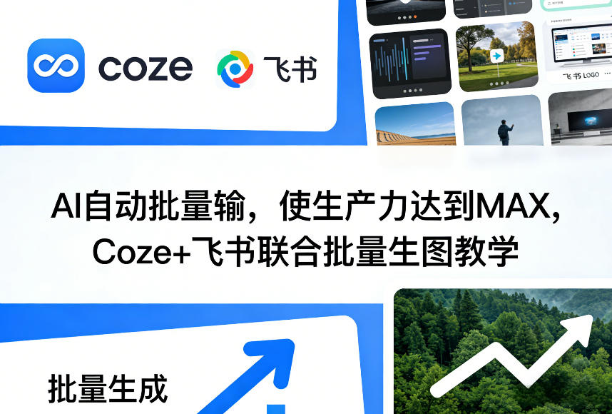 AI自动批量输，使生产力达到MAX，Coze+飞书联合批量生图教学-九九网创