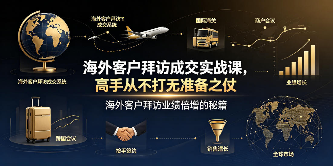 海外客户拜访成交实战课,高手从不打无准备之仗,海外客户拜访业绩倍增的秘籍-九九网创