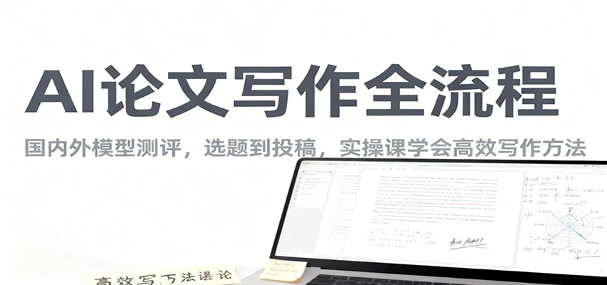 AI论文写作全流程，国内外模型测评，选题到投稿，实操课学高效写作方法-九九网创
