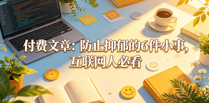 付费文章：防止抑郁的6件小事，互联网人必看！-九九网创