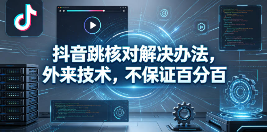 抖音跳核对解决办法，外来技术，不保证百分百-九九网创