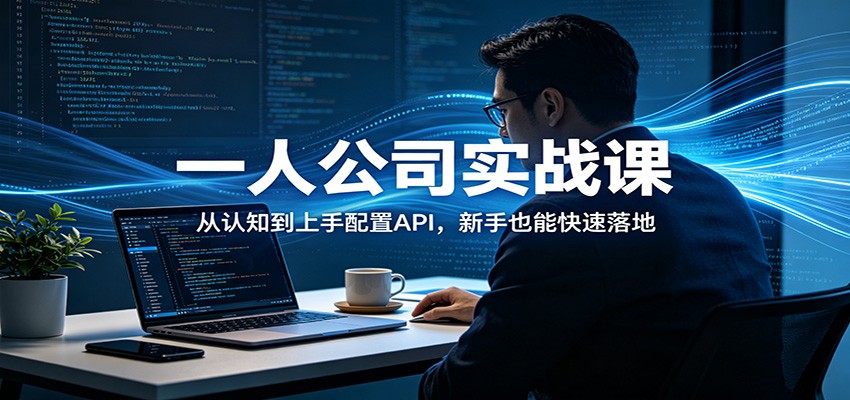 一人公司实战课:从认知到上手配置API,新手也能快速落地-九九网创