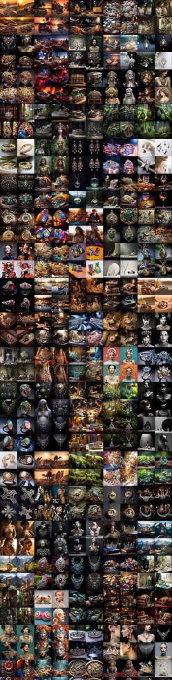 460+专业Midjourney珠宝摄影AI提示词戒指，项链-耳环-手链-宝石等，立即开始创作珠宝艺术-九九网创