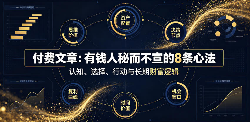 付费文章：有钱人秘而不宣的8条心法-九九网创