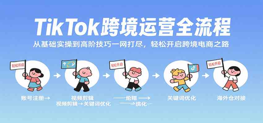 TikTok跨境运营全流程，从基础实操到高阶技巧一网打尽，轻松开启跨境电商之路-九九网创