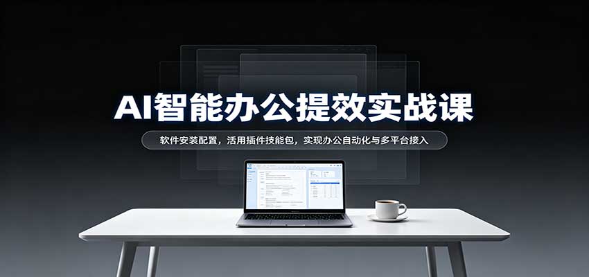 AI智能办公提效实战课：软件安装配置，活用插件技能包，实现办公自动化与多平台接入-九九网创