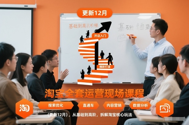 淘宝全套运营现场课程(更新26年1月)，从基础到高阶，拆解淘宝核心玩法-九九网创