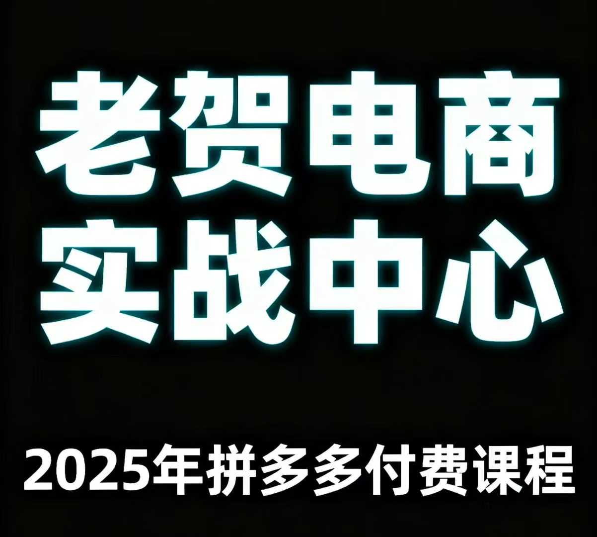 老贺电商2025年拼多多付费课程，用通俗易懂的方法告诉你多多怎么玩-九九网创