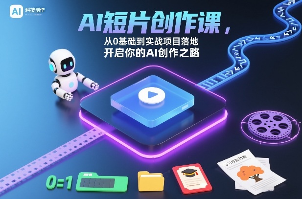 AI短片创作课，从0基础到实战项目落地，开启你的AI创作之路(更新)-九九网创