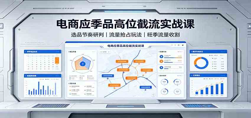 电商应季品高位截流实战课：选品节奏研判，流量抢占玩法，旺季流量收割-九九网创