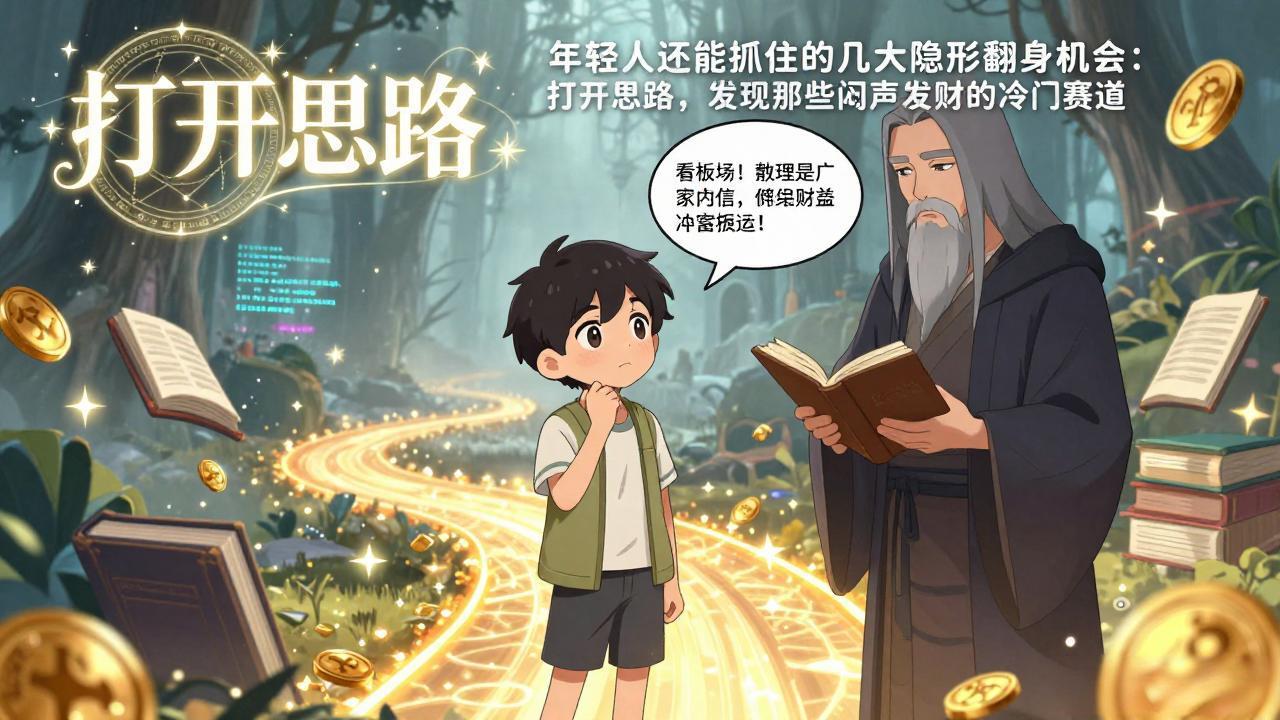 付费文1+2:年轻人还能抓住的几大隐形翻身机会:打开思路,发现那些闷声发财的冷门赛道-九九网创