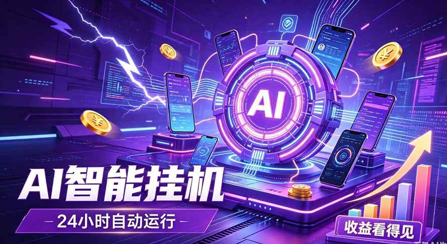 （19755期）AI智能广告挂机，躺赚新模式 设备托管运行，解放双手持续变现-九九网创