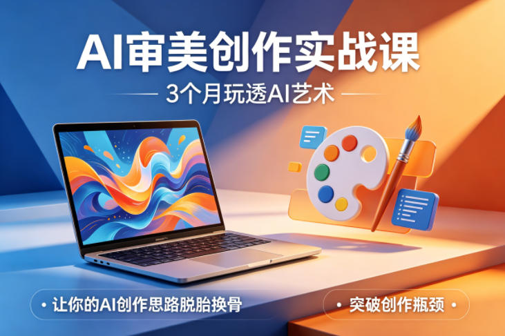 AI审美创作实战课,3个月玩透AI艺术,让你的AI创作思路脱胎换骨,突破创作瓶颈-九九网创
