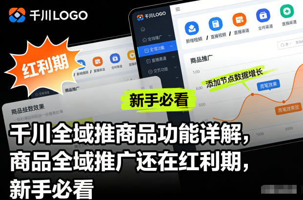 千川全域推商品功能详解，商品全域推广还在红利期，新手必看-九九网创