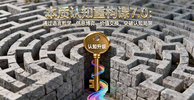 本质认知重构课7.0：通过语言哲学、信息博弈、价值交换，突破认知局限-九九网创