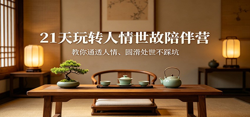 21天玩转人情世故陪伴营：教你通透人情、圆滑处世不踩坑-九九网创