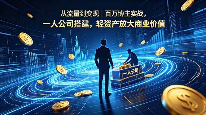(18645期)从流量到变现|百万博主实战,一人公司搭建,轻资产放大商业价值-九九网创
