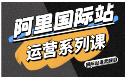 阿里国际站运营系列课，涵盖精准引流、直通车与全站推实战SOP，搭配AI效率工具包与高阶增长玩法-九九网创