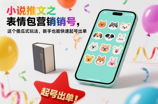 小说推文之表情包营销号，这个傻瓜式玩法，新手也能快速起号出单-九九网创