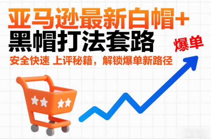 亚马逊最新白帽+黑帽打法套路，安全快速上评秘籍，解锁爆单新路径-九九网创
