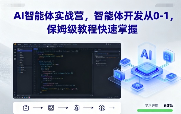AI智能体实战营,智能体开发从0-1,保姆级教程快速掌握-九九网创