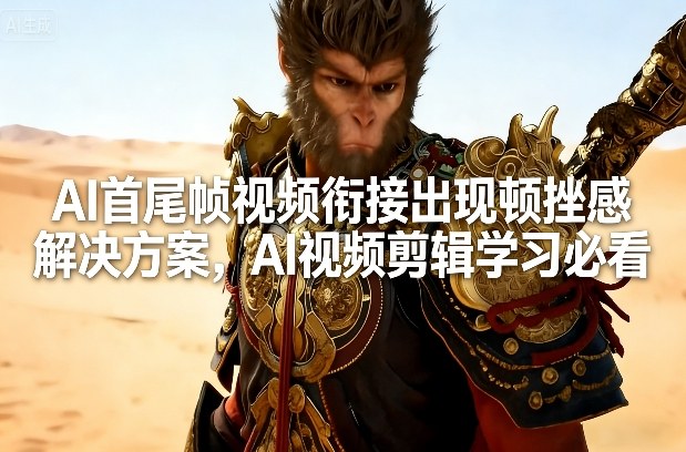 AI首尾帧视频衔接出现顿挫感解决方案,AI视频剪辑学习必看-九九网创