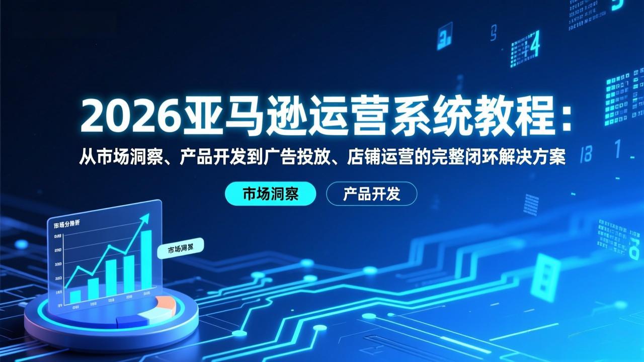 2026亚马逊运营系统教程:从市场洞察、产品开发到广告投放、店铺运营的完整闭环解决方案 2026亚马逊运营系统教程:从市场洞察、产品开发到广告投放、店铺运营的完整闭环解决方案