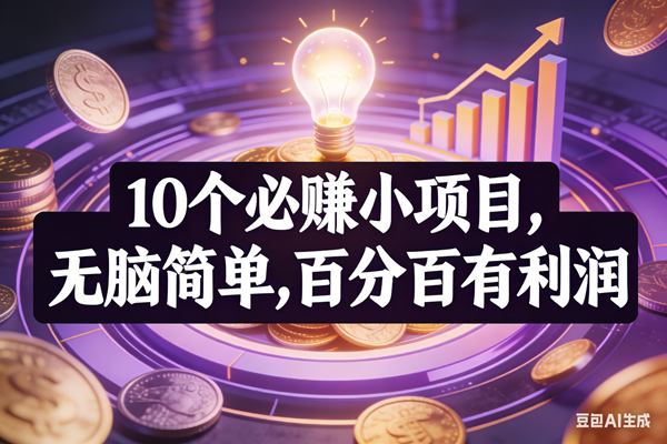 （17169期）10个必赚小项目，无脑简单，百分百有利润，副业首选，日入200+-九九网创