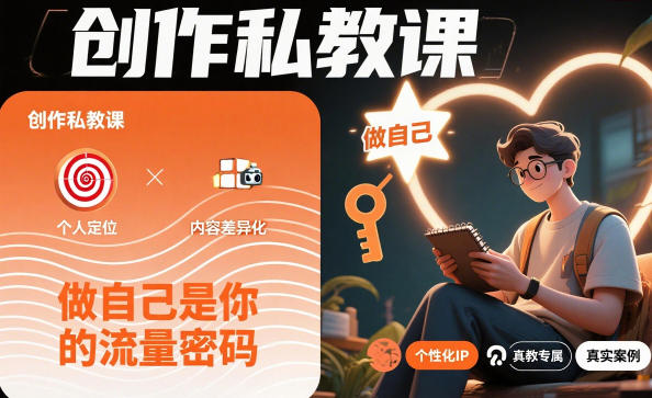 创作私教课,做自己是你的流量密码-九九网创