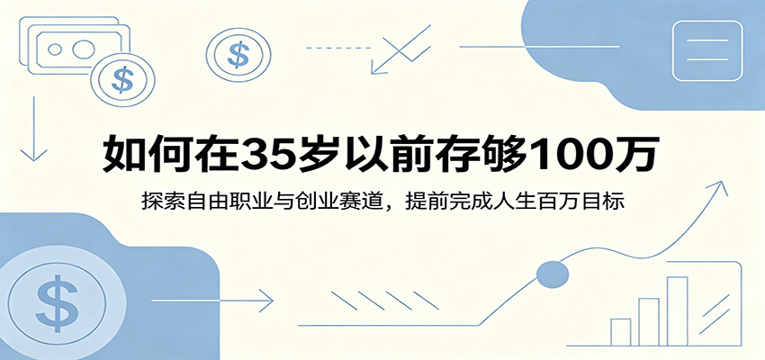 如何在35岁以前存够100万：探索自由职业与创业赛道，提前完成人生百万目标-九九网创