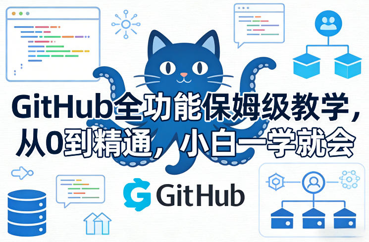 GitHub全功能保姆级教学,从0到精通,小白一学就会-九九网创